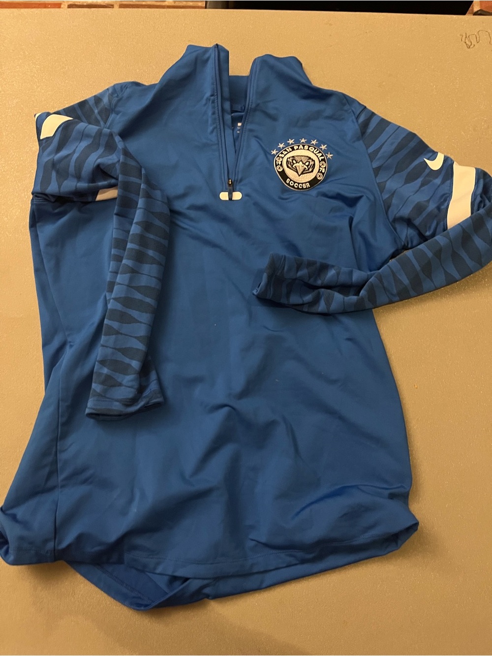 Nike Blue Soccer Quarter-Zip Military Field Jacket